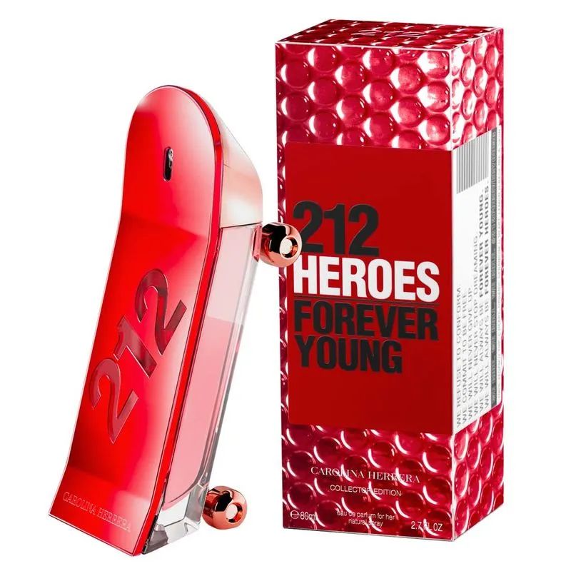 212 Heroes Red Collector Feminino Eau de Parfum 80ml - imagem 2