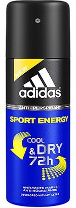 Desodorante Adidas Sport Energy 72h Antitranspirante Masculino Aerosol  150 ml - imagem 1