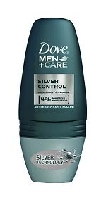 Desodorante Dove Men Care Silver Control Roll On 50ml - imagem 1
