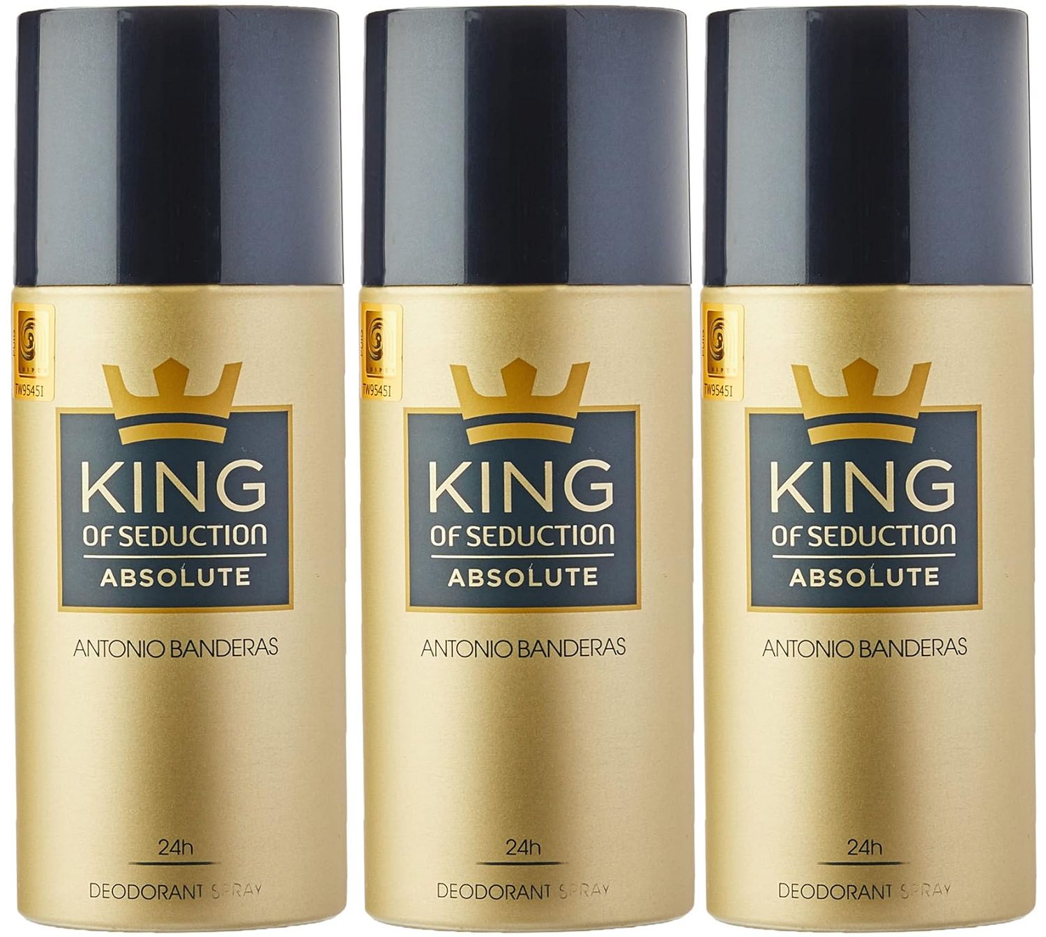 Kit 3 Desodorante King Of Seduction Absolute Masculino 150ml - imagem 1