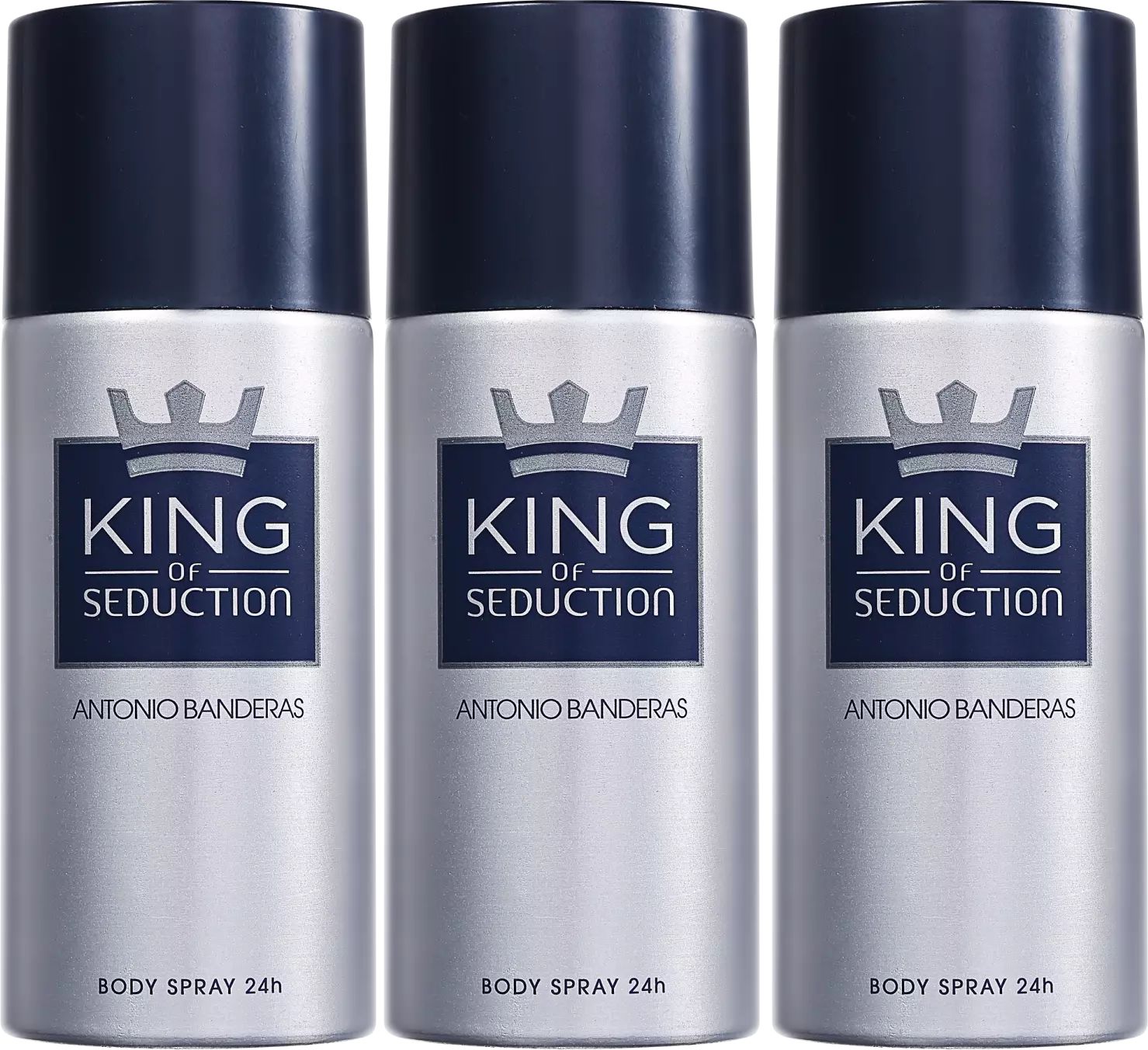 Kit 3 Desodorante King Of Seduction Masculino 150ml - imagem 1