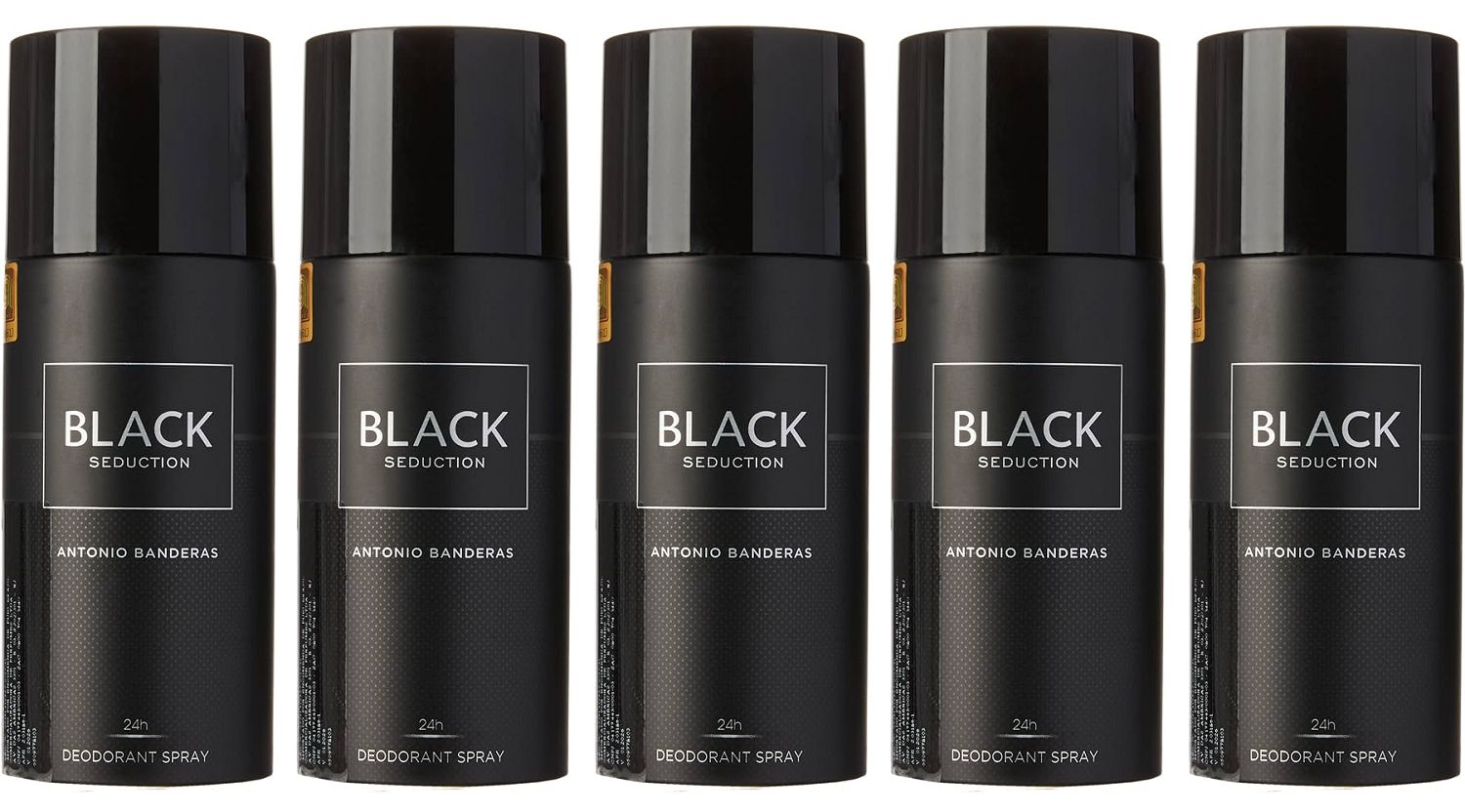 Kit 5 Desodorantes Black Seduction Masculino 150ml - imagem 1