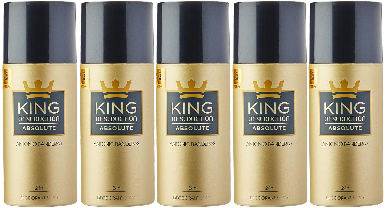 Kit 5 Desodorantes King Of Seduction Absolute - imagem 1