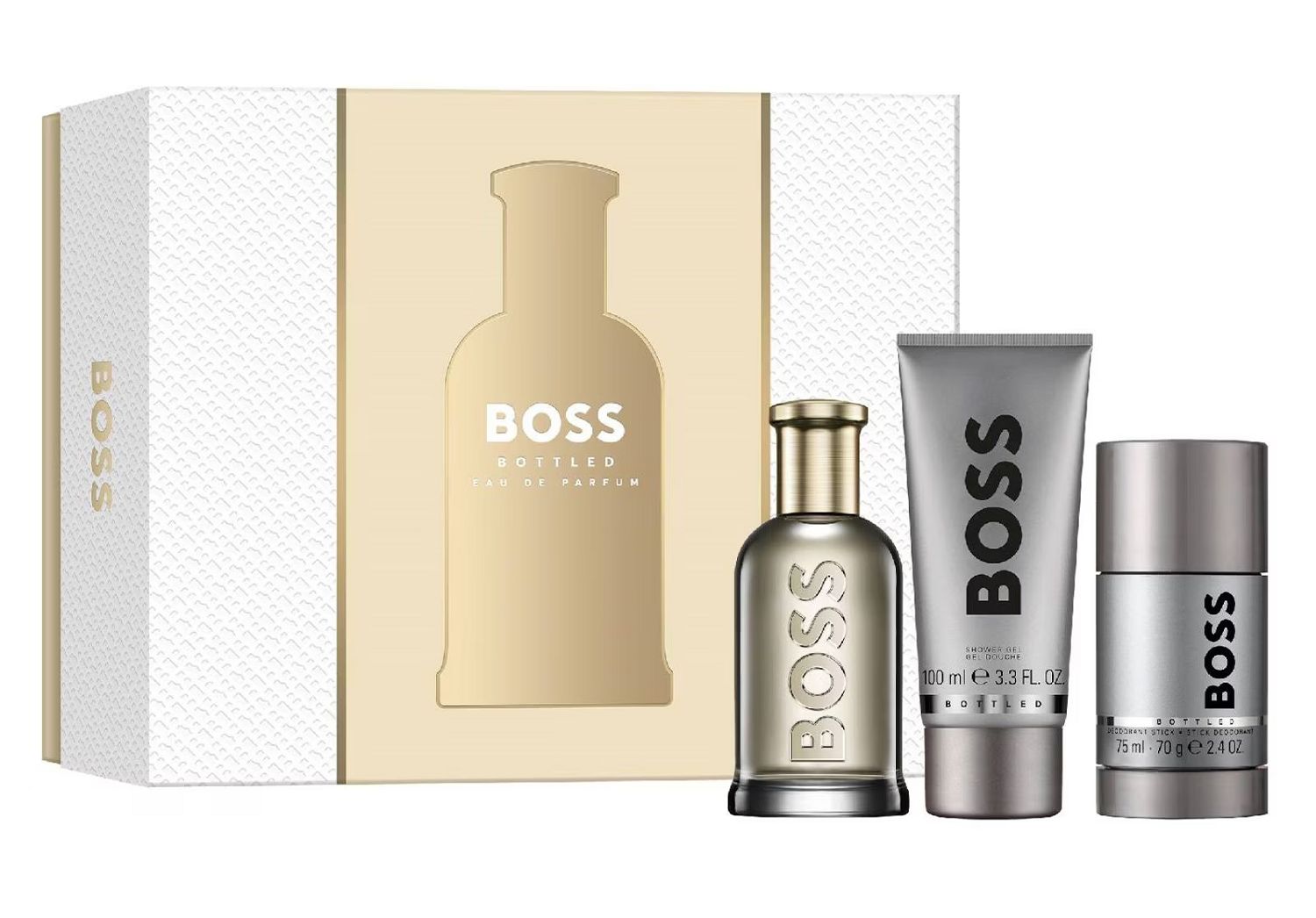 Kit Boss Bottled Masculino Eau de Parfum 100ml + Deo Stick 75ml + Gel de Banho - imagem 1