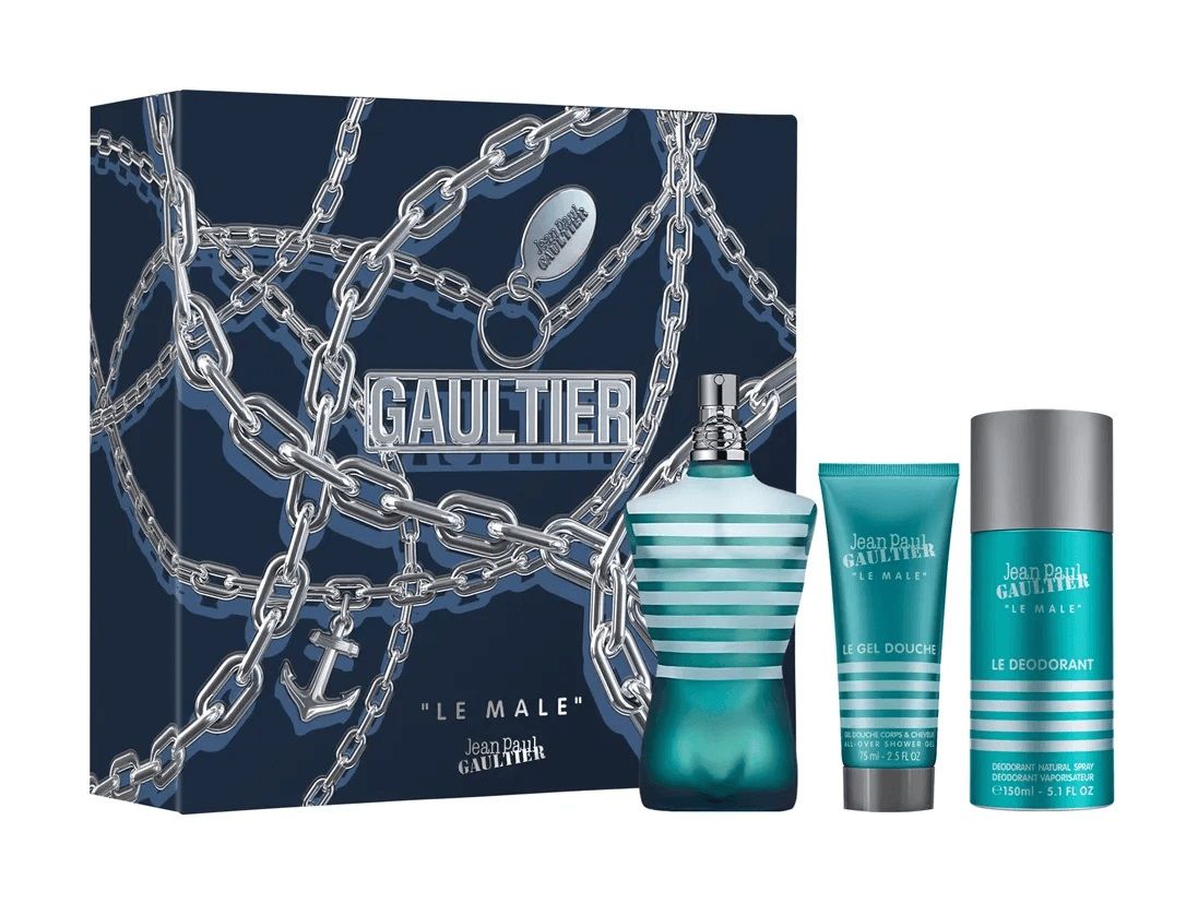 Kit Jean Paul Le Male Masculino Eau de Toilette 125ml + Desodorante 150ml + Gel 75ml - imagem 1