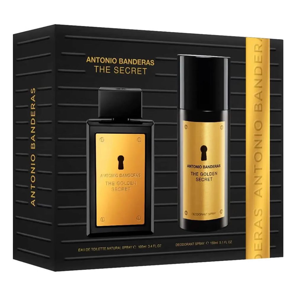 Kit The Golden Secrets Masculino Eau de Toilette 100ml + Desodorante Antonio Banderas - imagem 1