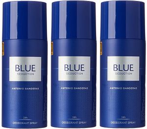 Kit 3 Desodorante Blue Seduction Masculino 150ml