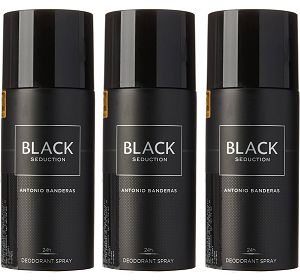 Kit 3 Desodorantes Black Seduction Masculino 150ml
