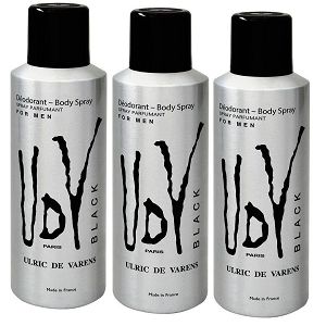 Kit 3 Desodorantes UDV Black Masculino 200ml