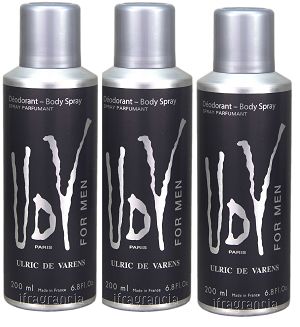 Kit 3 Desodorantes UDV For Men Masculino 200ml