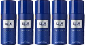Kit 5 Desodorantes Blue Seduction Masculino 150ml