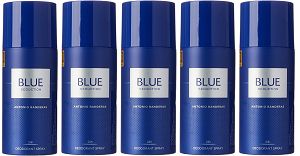 Kit 5 Desodorantes Blue Seduction Masculino 150ml